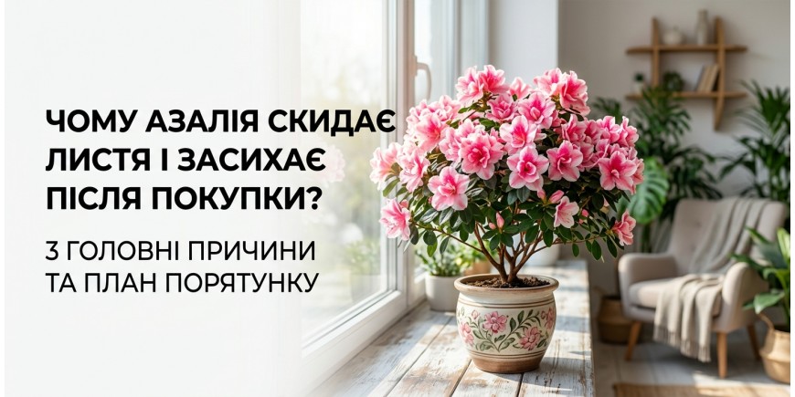 Чому азалія скидає листя і засихає одразу після покупки?